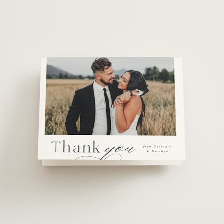 Folded Wedding Thank You Cards