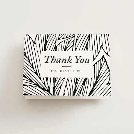Folded Wedding Thank You Cards
