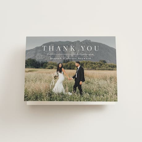 Folded Wedding Thank You Cards