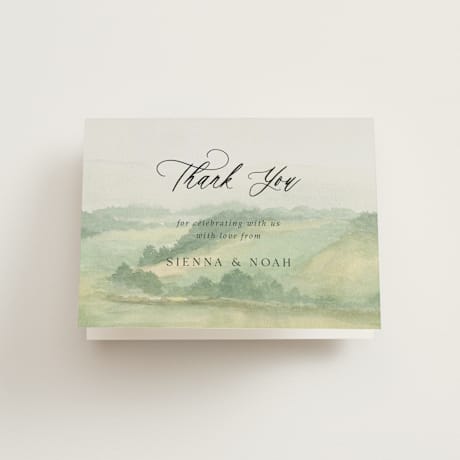 Folded Wedding Thank You Cards