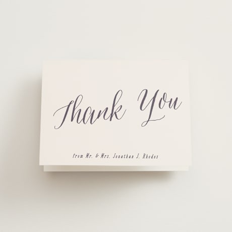 Folded Wedding Thank You Cards