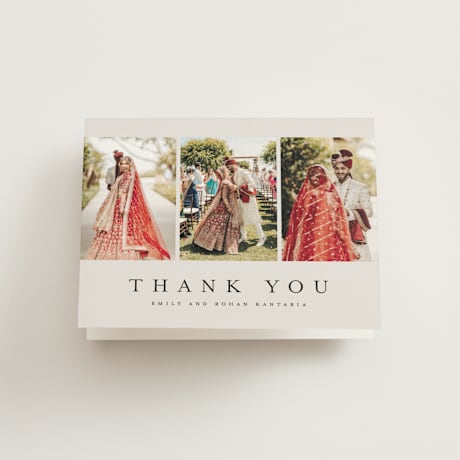 Folded Wedding Thank You Cards