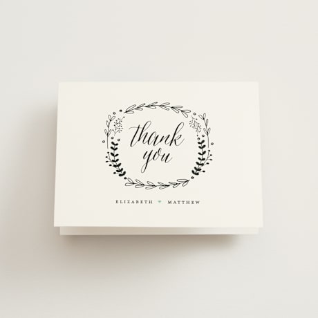 Folded Wedding Thank You Cards