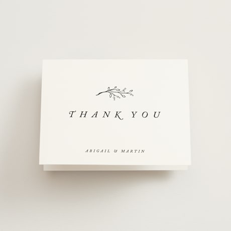 Folded Wedding Thank You Cards