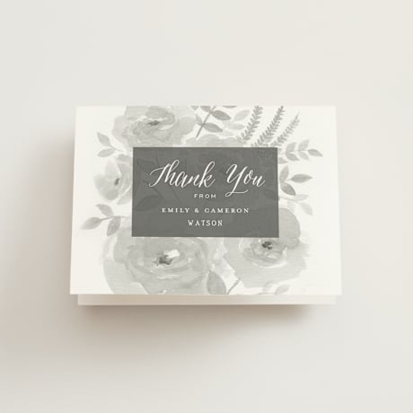 Folded Wedding Thank You Cards