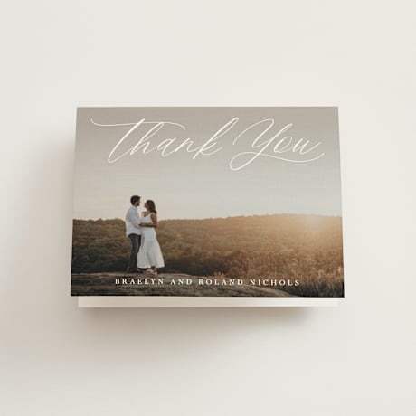 Folded Wedding Thank You Cards