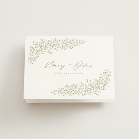 Folded Wedding Thank You Cards