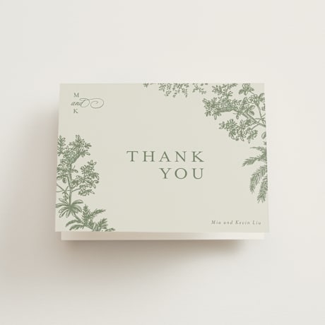 Folded Wedding Thank You Cards