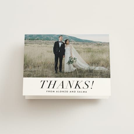 Folded Wedding Thank You Cards