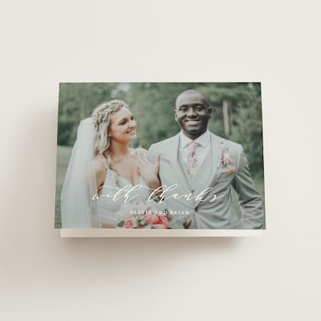 Folded Wedding Thank You Cards