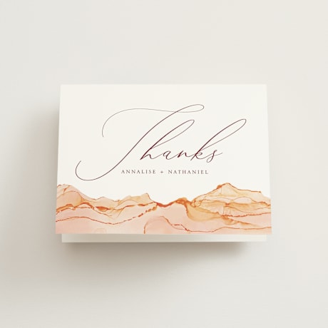 Folded Wedding Thank You Cards
