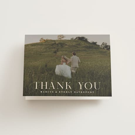 Folded Wedding Thank You Cards