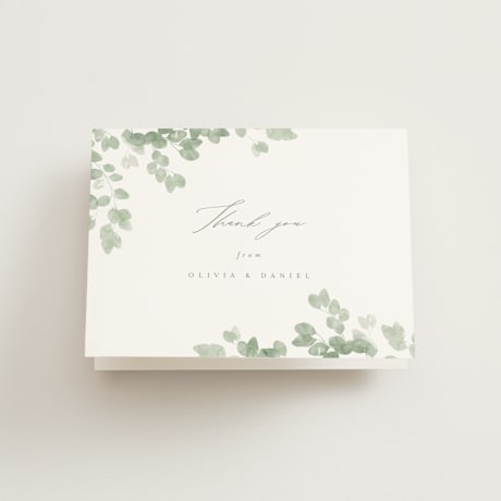 Folded Wedding Thank You Cards