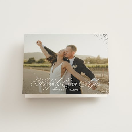 Foil-Pressed Folded Wedding Thank You Cards