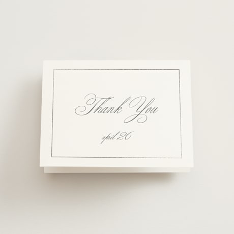 Foil-Pressed Folded Wedding Thank You Cards