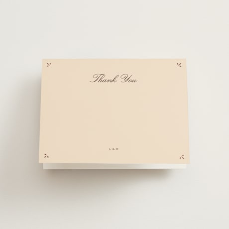 Foil-Pressed Folded Wedding Thank You Cards