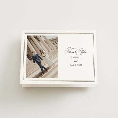 Foil-Pressed Folded Wedding Thank You Cards