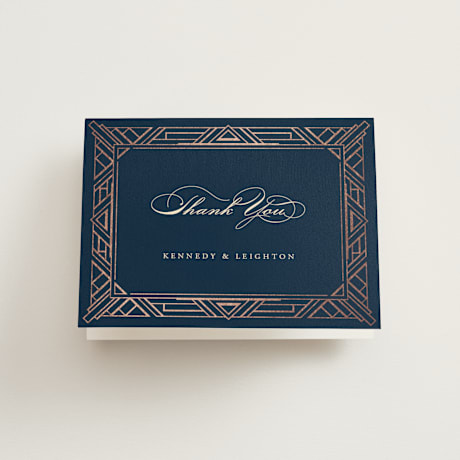 Foil-Pressed Folded Wedding Thank You Cards