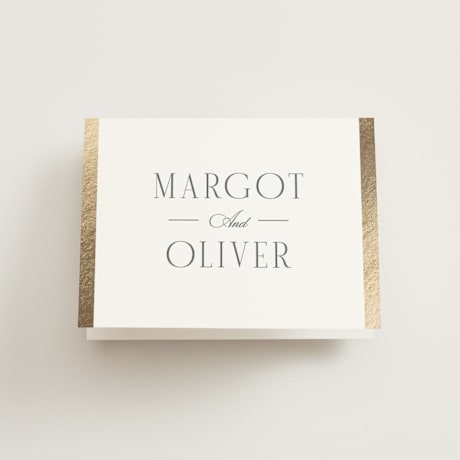 Foil-Pressed Folded Wedding Thank You Cards