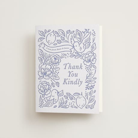 Letterpress Bridal Shower Thank You Cards