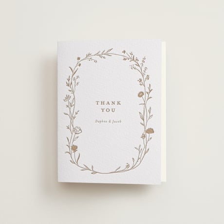 Folded Wedding Thank You Cards