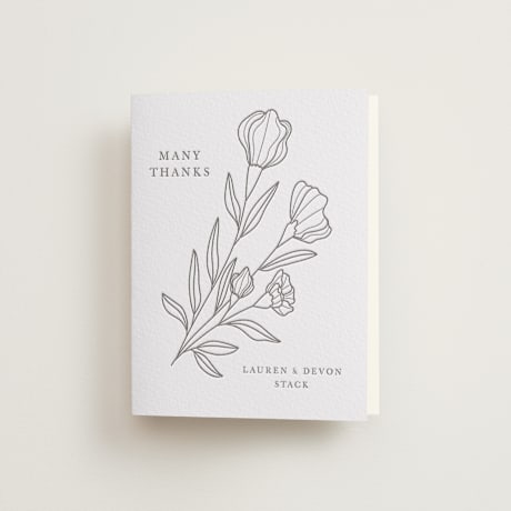 Letterpress Wedding Thank You Cards