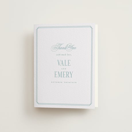 Letterpress Wedding Thank You Cards