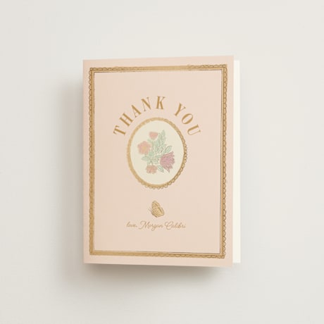 Foil-Pressed Bridal Shower Thank You Cards