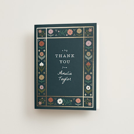 Foil-Pressed Bridal Shower Thank You Cards