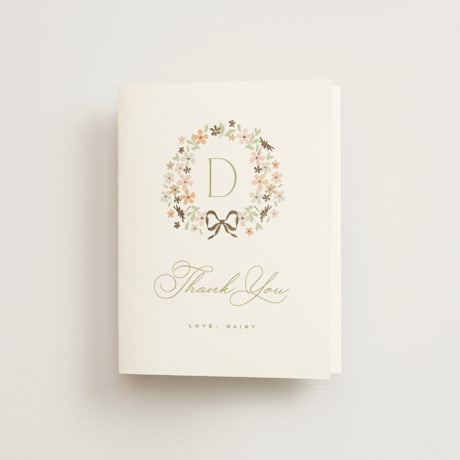 Foil-Pressed Bridal Shower Thank You Cards