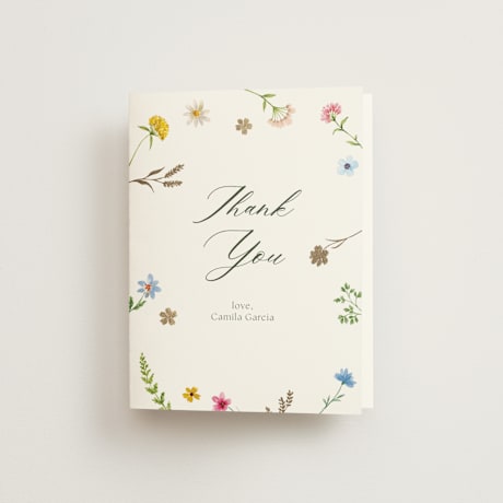 Foil-Pressed Bridal Shower Thank You Cards