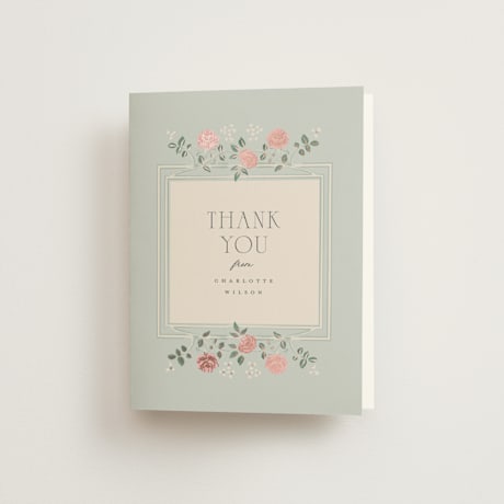 Foil-Pressed Bridal Shower Thank You Cards