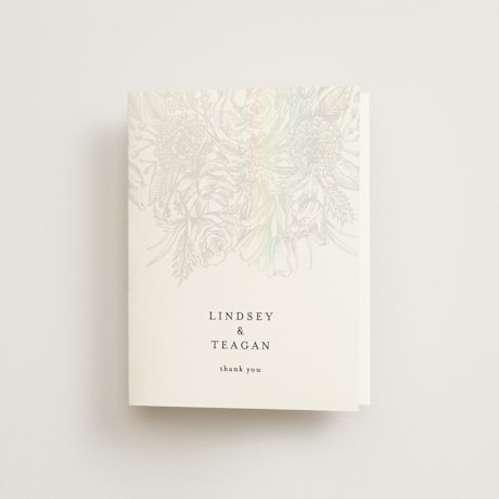 Gloss-Press Folded Wedding Thank You Cards