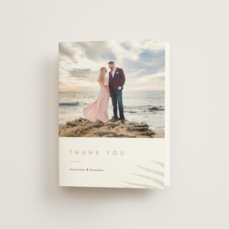Gloss-Press Folded Wedding Thank You Cards