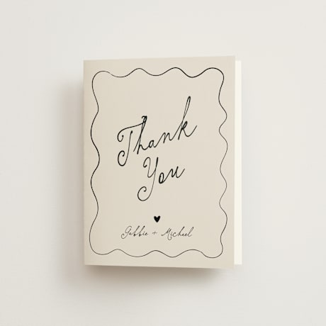 Folded Wedding Thank You Cards