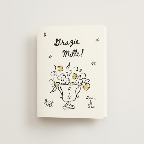 Folded Wedding Thank You Cards