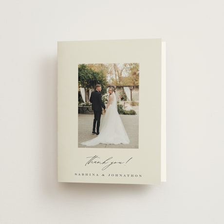 Folded Wedding Thank You Cards