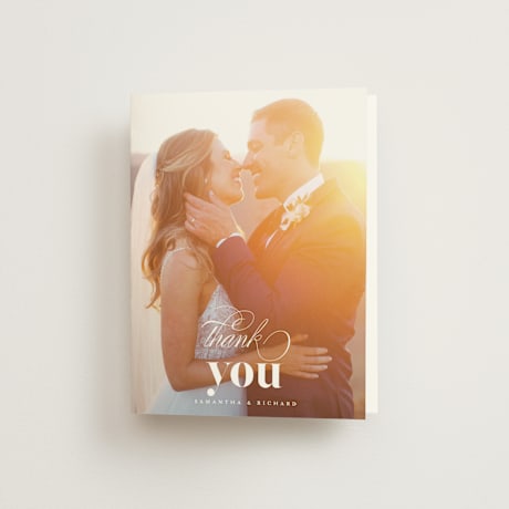 Folded Wedding Thank You Cards