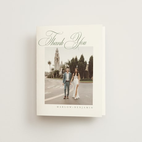 Folded Wedding Thank You Cards