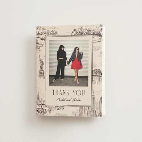 Folded Wedding Thank You Cards