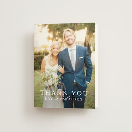 Folded Wedding Thank You Cards
