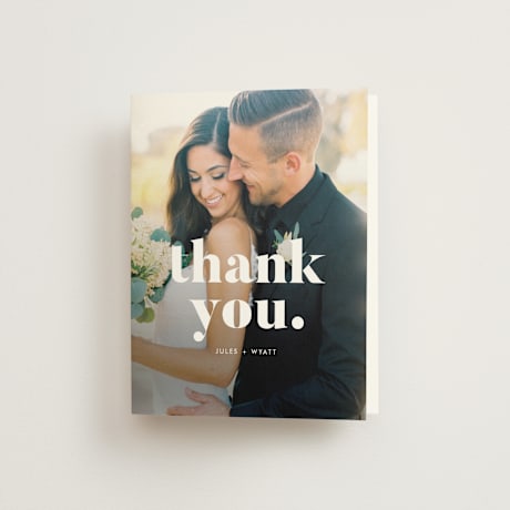 Folded Wedding Thank You Cards