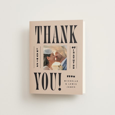 Folded Wedding Thank You Cards