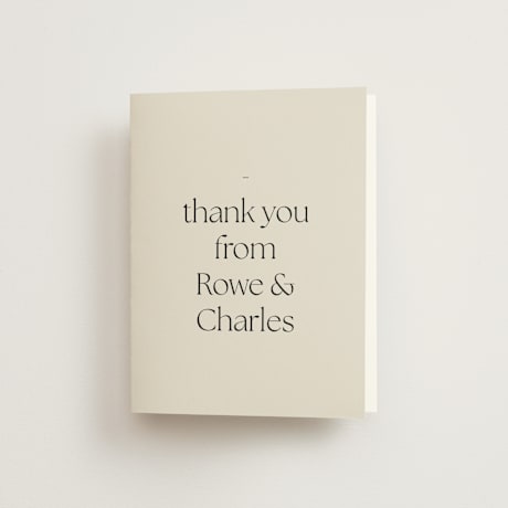 Folded Wedding Thank You Cards