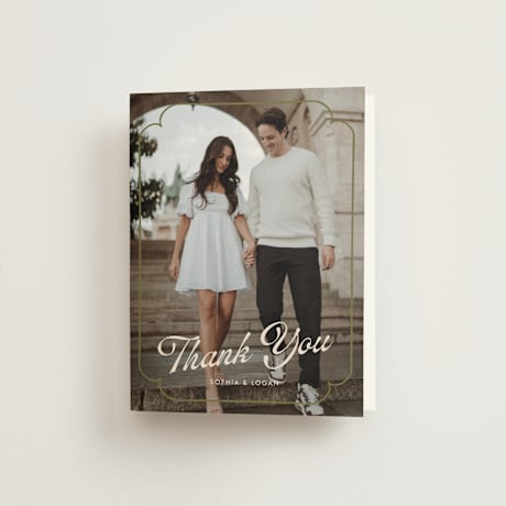 Folded Wedding Thank You Cards