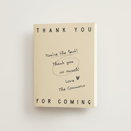 Folded Wedding Thank You Cards