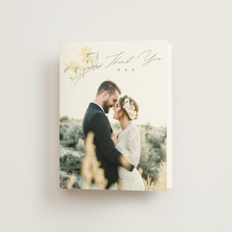 Folded Wedding Thank You Cards