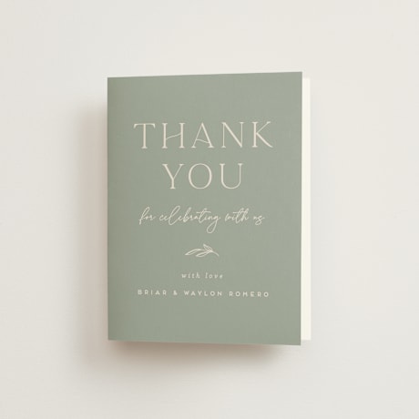 Folded Wedding Thank You Cards
