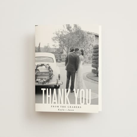 Folded Wedding Thank You Cards