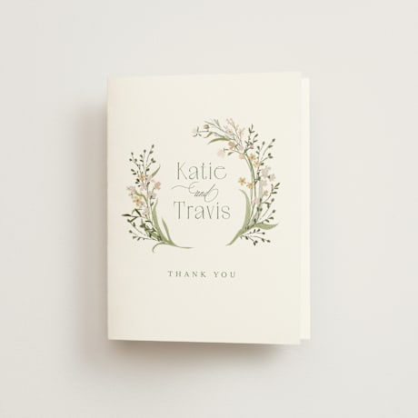 Folded Wedding Thank You Cards